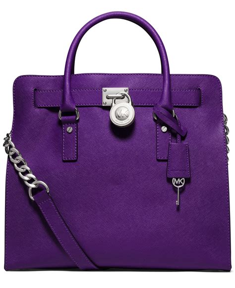 michael kors hamilton tote purple|Michael Kors nouveau Hamilton.